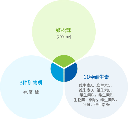 NK365Pet Immune Plus里的各种营养素 graph